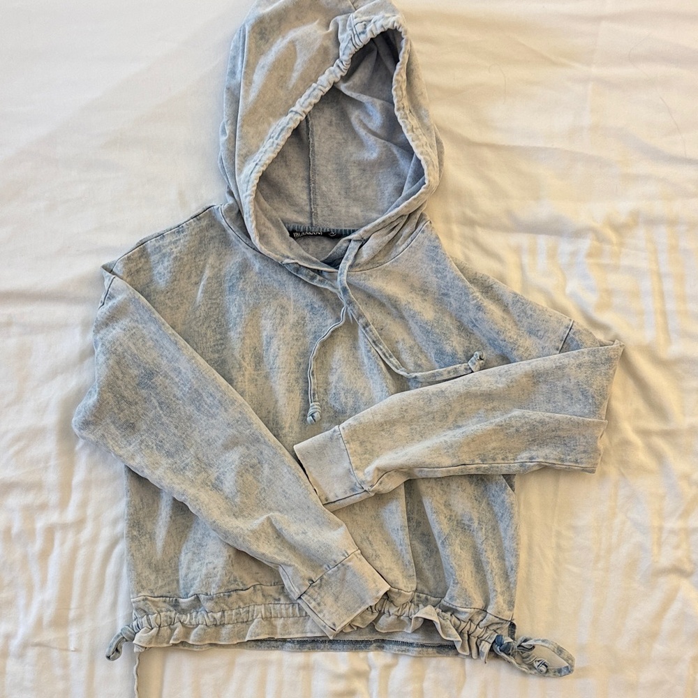 Blank NYC Light Blue Pullover Hoodie